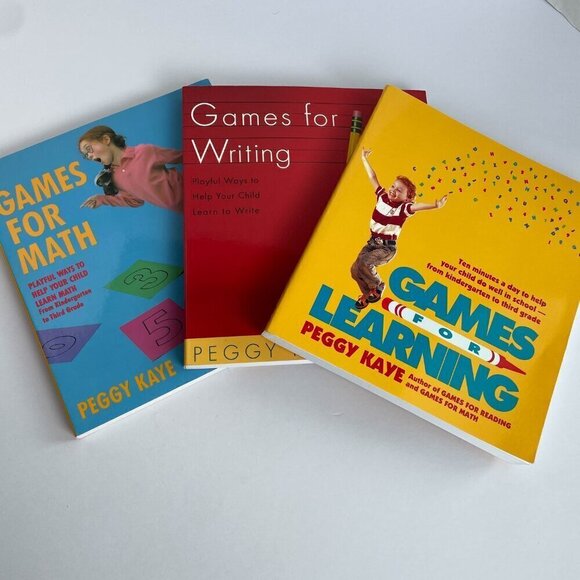 Kids Book - Bundle of 3 Peggy Kaye - Games for Learning, Math, Writing - Picture 2 of 10
